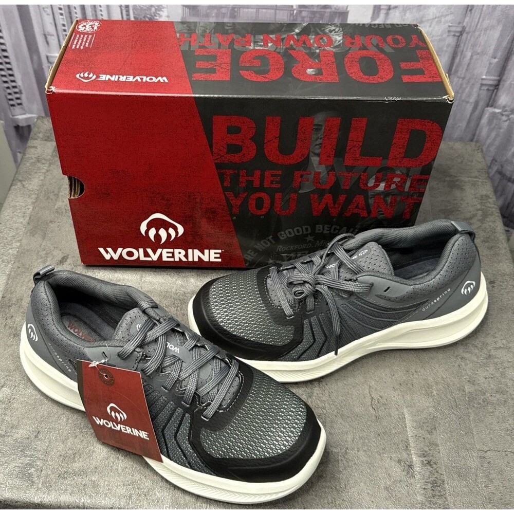 WOLVERINE Bolt Durashocks Carbonmax Toe Steel Gray Acier Women’s Shoes Size 8.5 - Picture 2 of 9